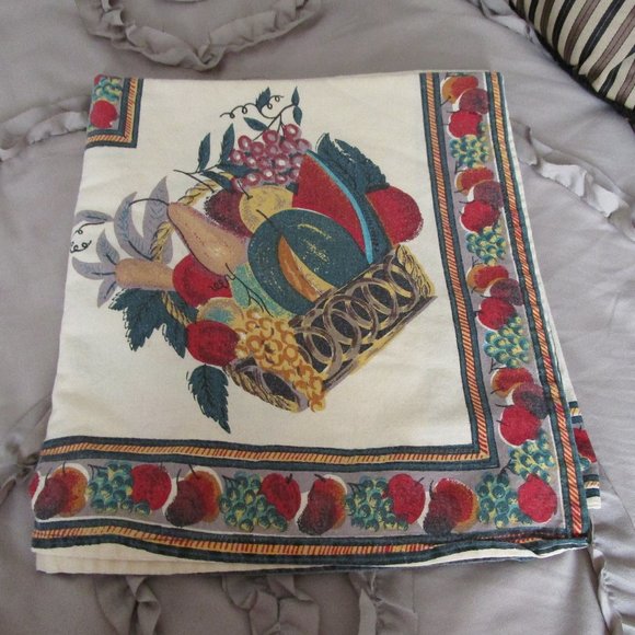 printed cotton tablecloth